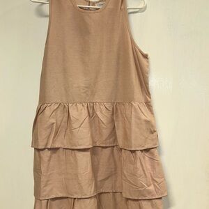 Sleeveless Tiered Dress - light pink